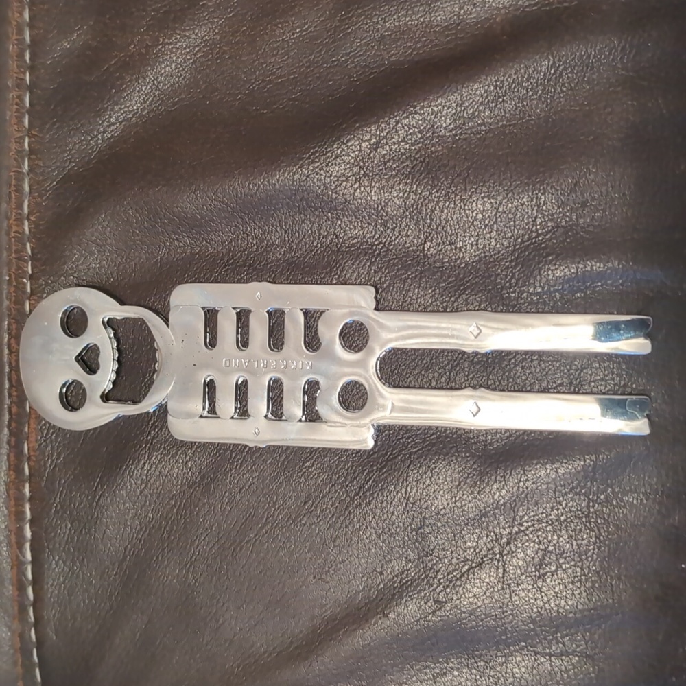 Kikkerland Silver Skeleton Bottle Opener